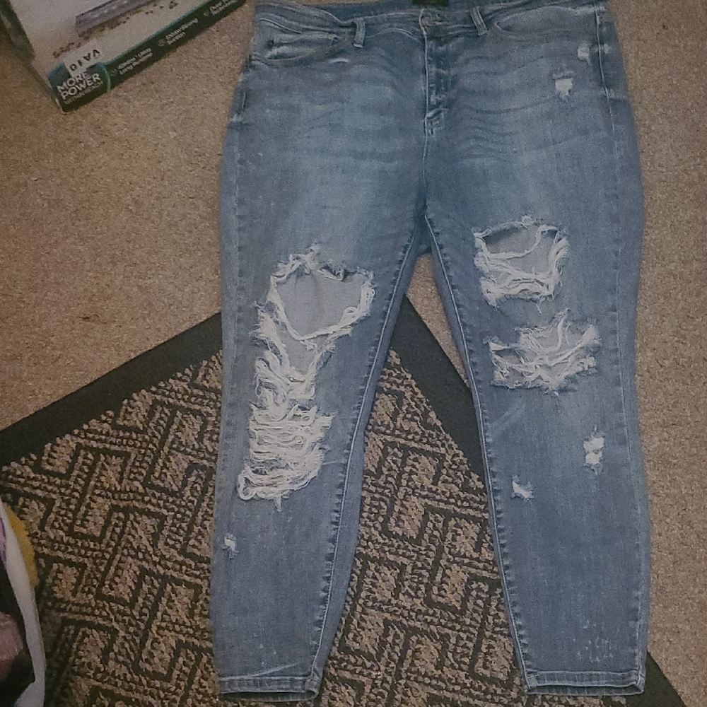 Judy Blue Skinny Distressed Blue Jeans